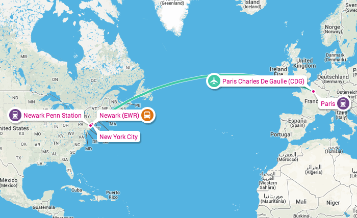 durée de vol entre new york et paris